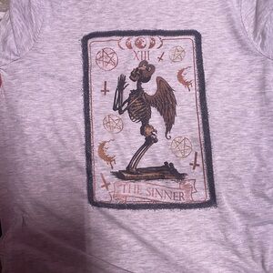 Graphic Tee with Skeleton Design